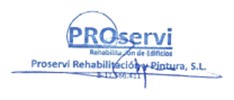 Firma y sello Proservi