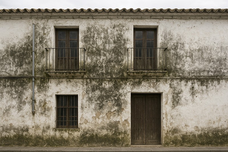 Suciedad y moho en fachada